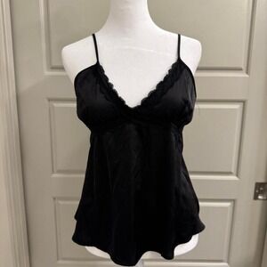Hippie Rose Black Lace Tank Cami Y2K Coquette Softgirl Indie M